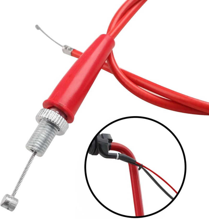 HOLATO 36'' Throttle Cable for SSR70 SSR110 SSR125 50cc 70cc 110cc 125cc Tao Tao DB14 DB24 DB27 Baja Dirt Runner DR70 DR90 DR125 Apollo RFZ XR50 XR70 Coolster Roketa Chinese Pit Dirt Bike Motor Red - Image 4
